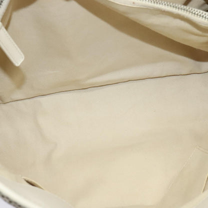 Chanel Deauville Tote Perforated leather, WHITE, LEATHER, Tote bag