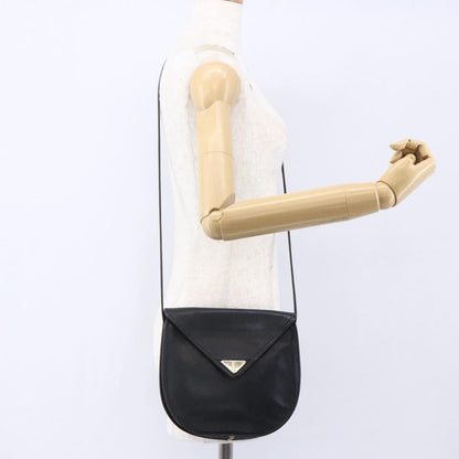 Saint Laurent Vintage Shoulder Bag Leather, BLACK, LEATHER, Shoulder bag