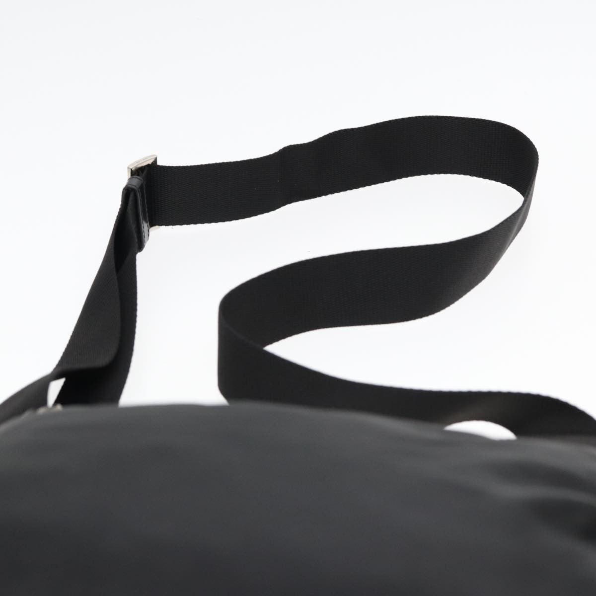 Prada Zip Top Messenger Bag Tessuto, BLACK, NYLON, Shoulder bag