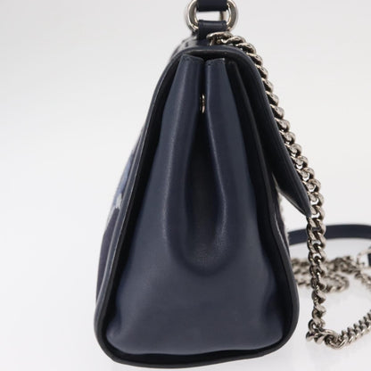 Salvatore Ferragamo Vala Handbag Leather, NAVY, DENIM_JEANS, Handbag