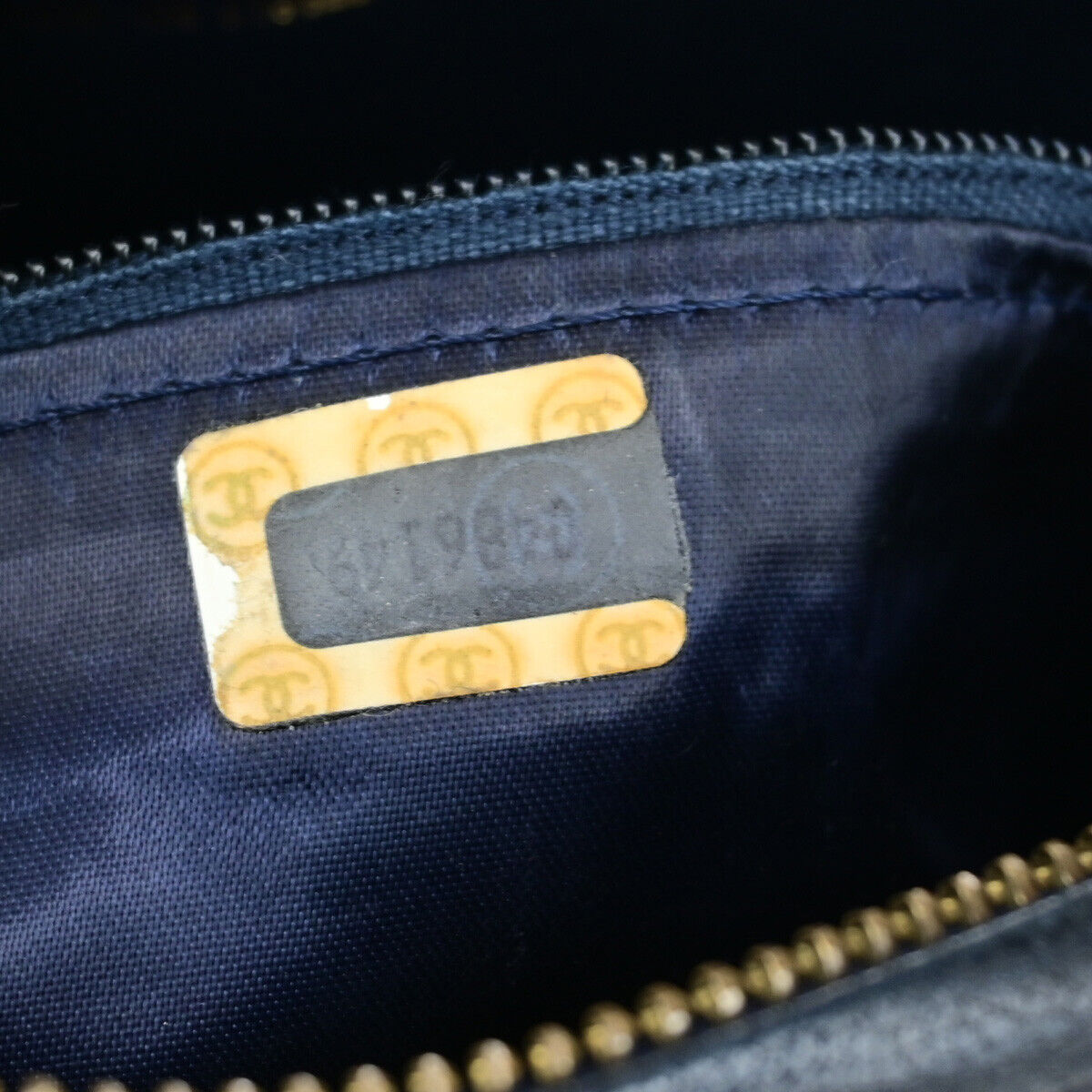 Chanel Vintage Camera Tassel Bag Quilted Leather, NAVY, LEATHER, Shoulder bag