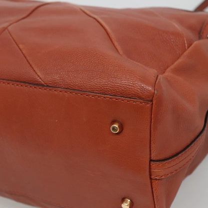 Chloe Elsie Satchel Leather, BROWN, LEATHER, Handbag