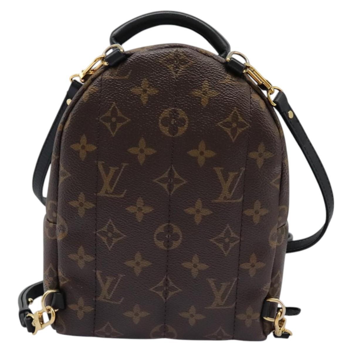 Louis Vuitton Palm Springs Backpack Monogram Canvas, BROWN, CANVAS, Backpack