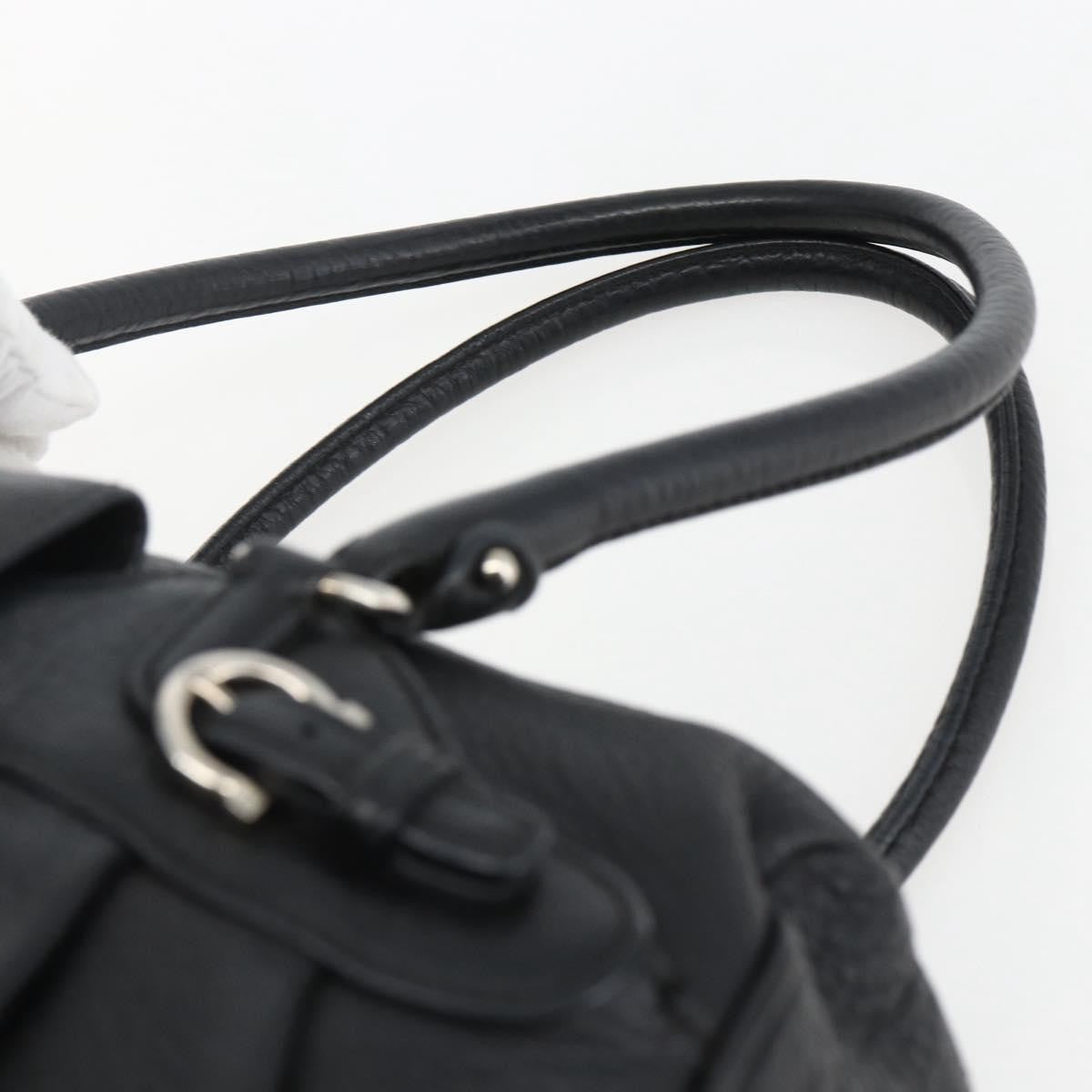 Salvatore Ferragamo Gancini Buckle Shoulder Bag Leather, Black, Leather, Shoulder Bag
