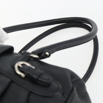 Salvatore Ferragamo Gancini Buckle Shoulder Bag Leather, Black, Leather, Shoulder Bag