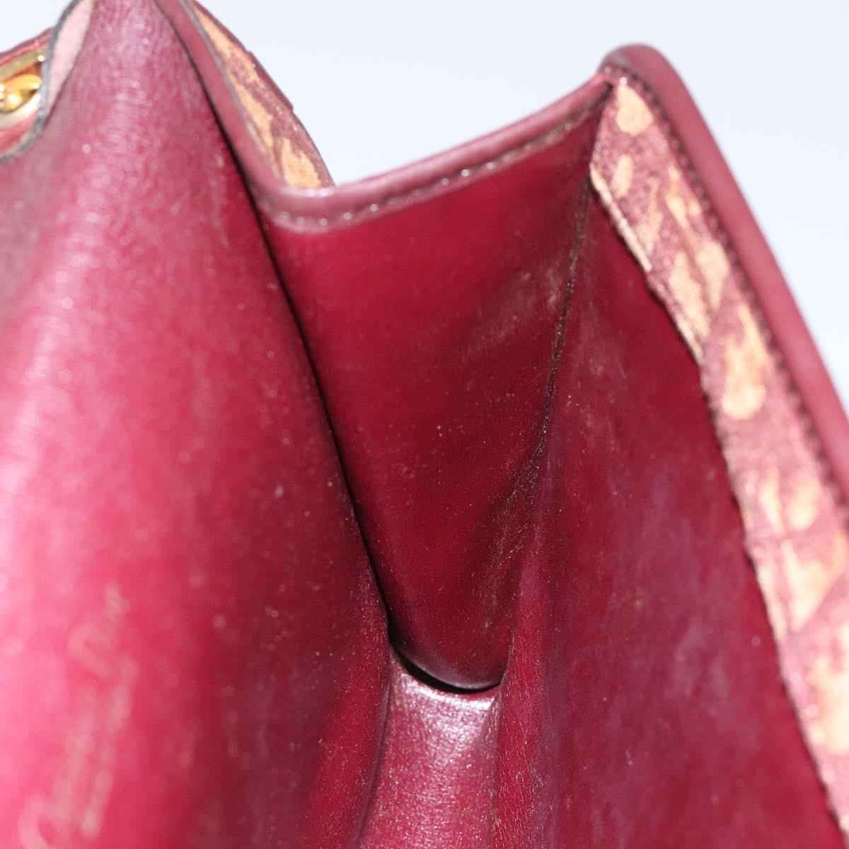 Christian Dior Vintage Trotter Flap Shoulder Bag Canvas, RED, CANVAS, Shoulder bag