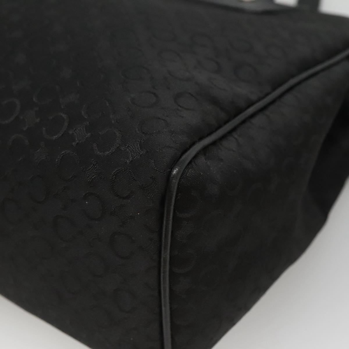Celine Macadam Handbag Macadam with leather, BLACK, CANVAS, Handbag