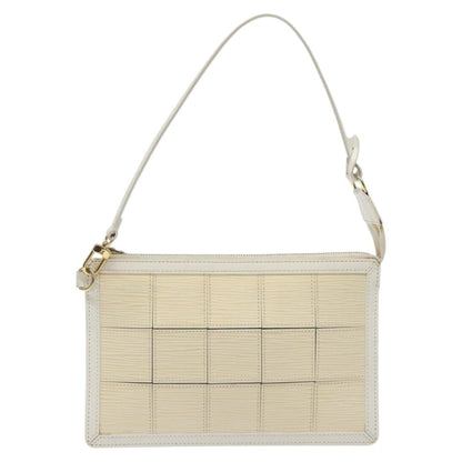 Louis Vuitton Delmonico Pochette Stretch Epi Leather, BEIGE, LEATHER, Clutche & pouche