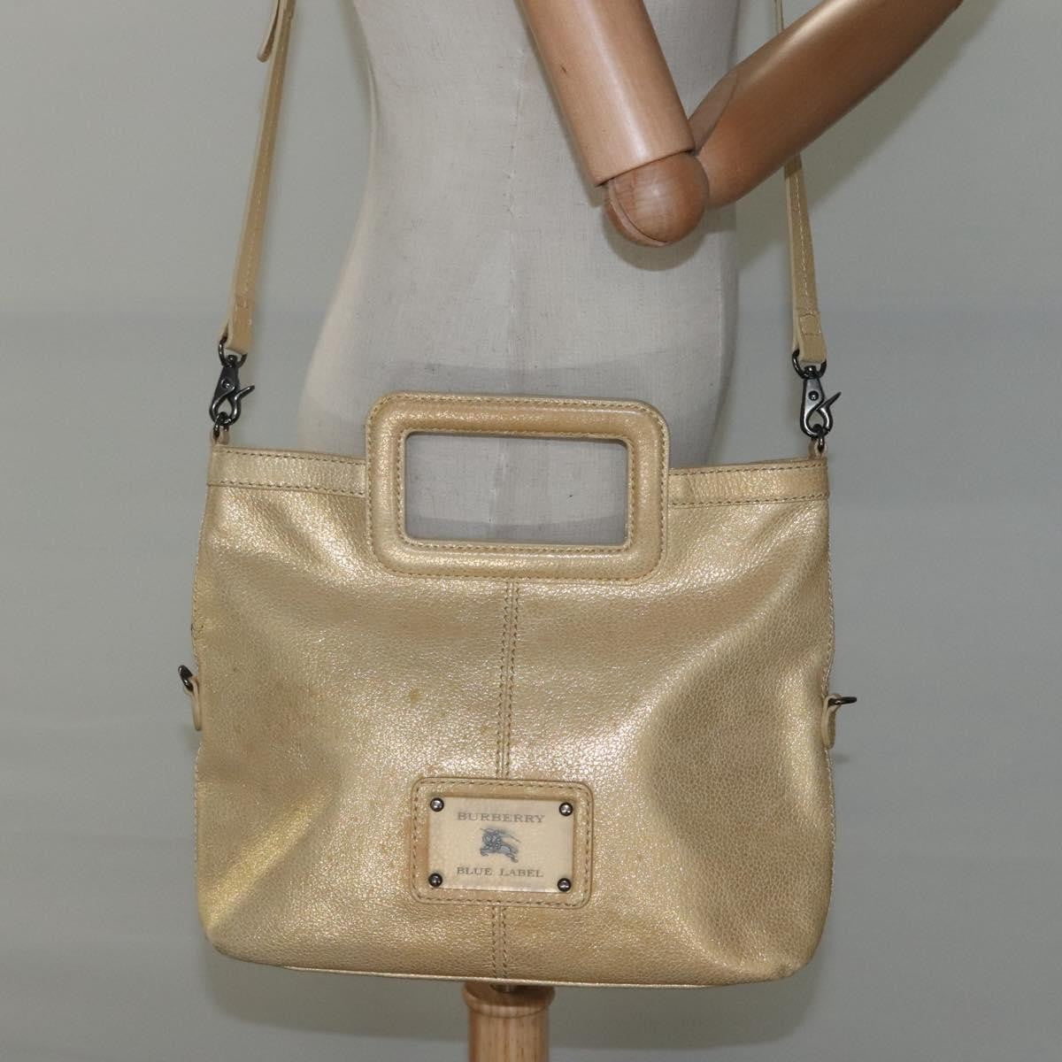 Burberry Blue Label Tote Bag Leather, GOLD, LEATHER, Tote bag