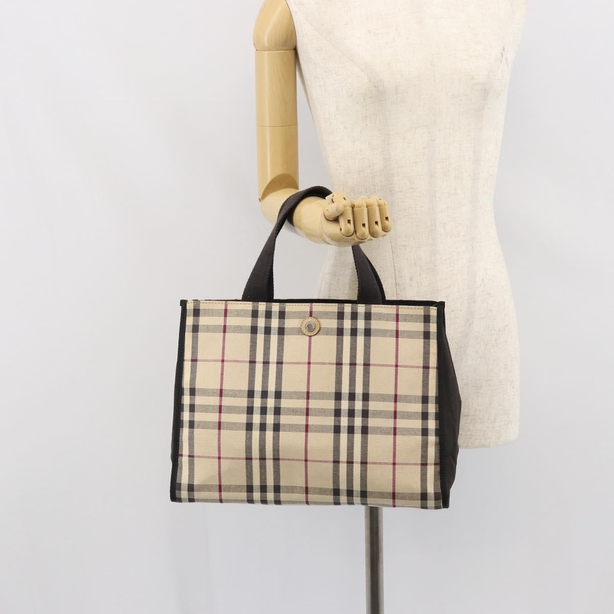 Burberry Nova Check Tote canvas check pattern, BEIGE, CANVAS, Tote bag
