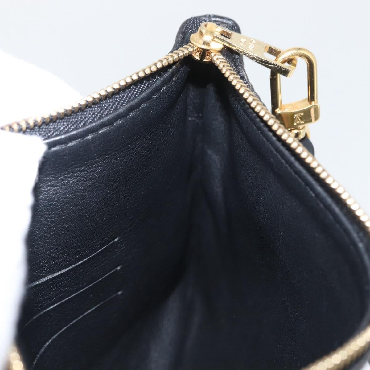 Louis Vuitton Selene Pochette Mahina Leather, Black, Leather, Clutch
