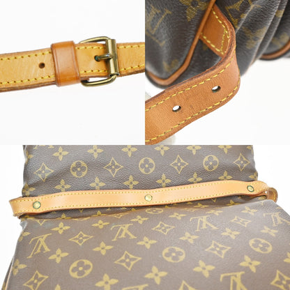 Louis Vuitton Saumur Handbag Monogram Canvas, Brown, Canvas, Shoulder Bag