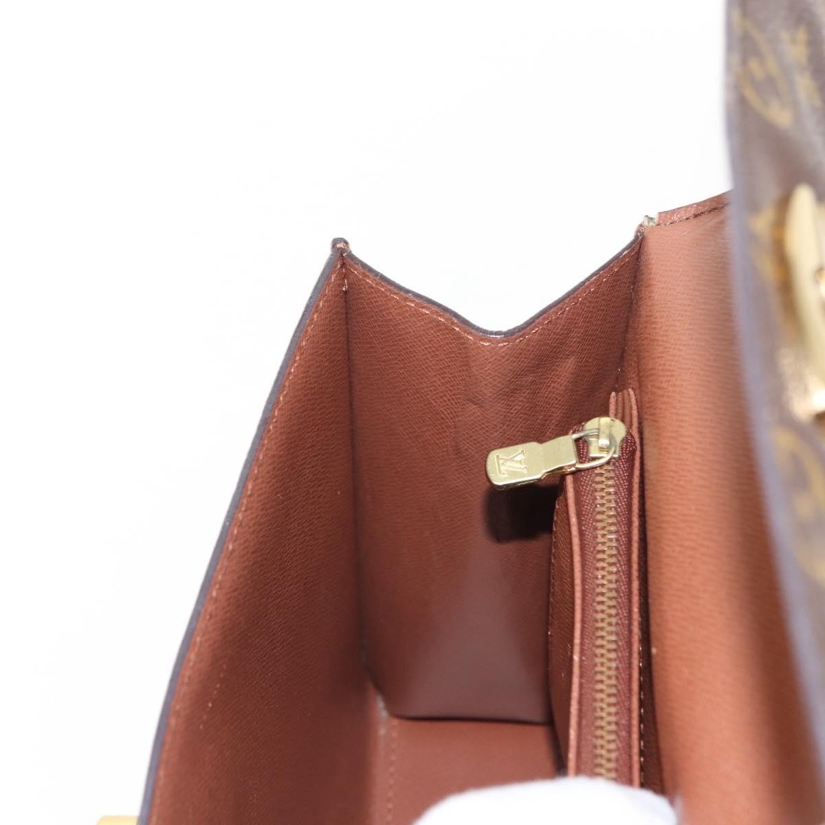 Louis Vuitton Malesherbes Handbag Monogram Canvas, BROWN, CANVAS, Handbag