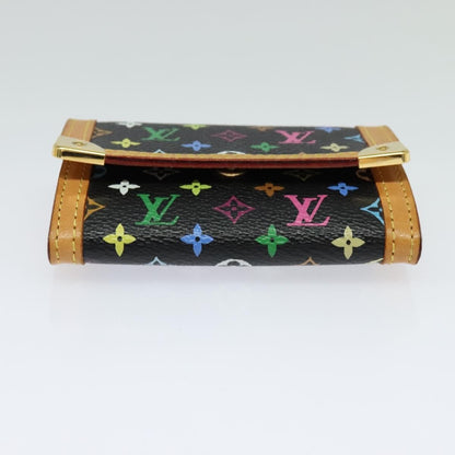 Louis Vuitton Porte-Monnaie Plat Coin Purse Monogram Multicolor, BLACK, CANVAS, Wallets