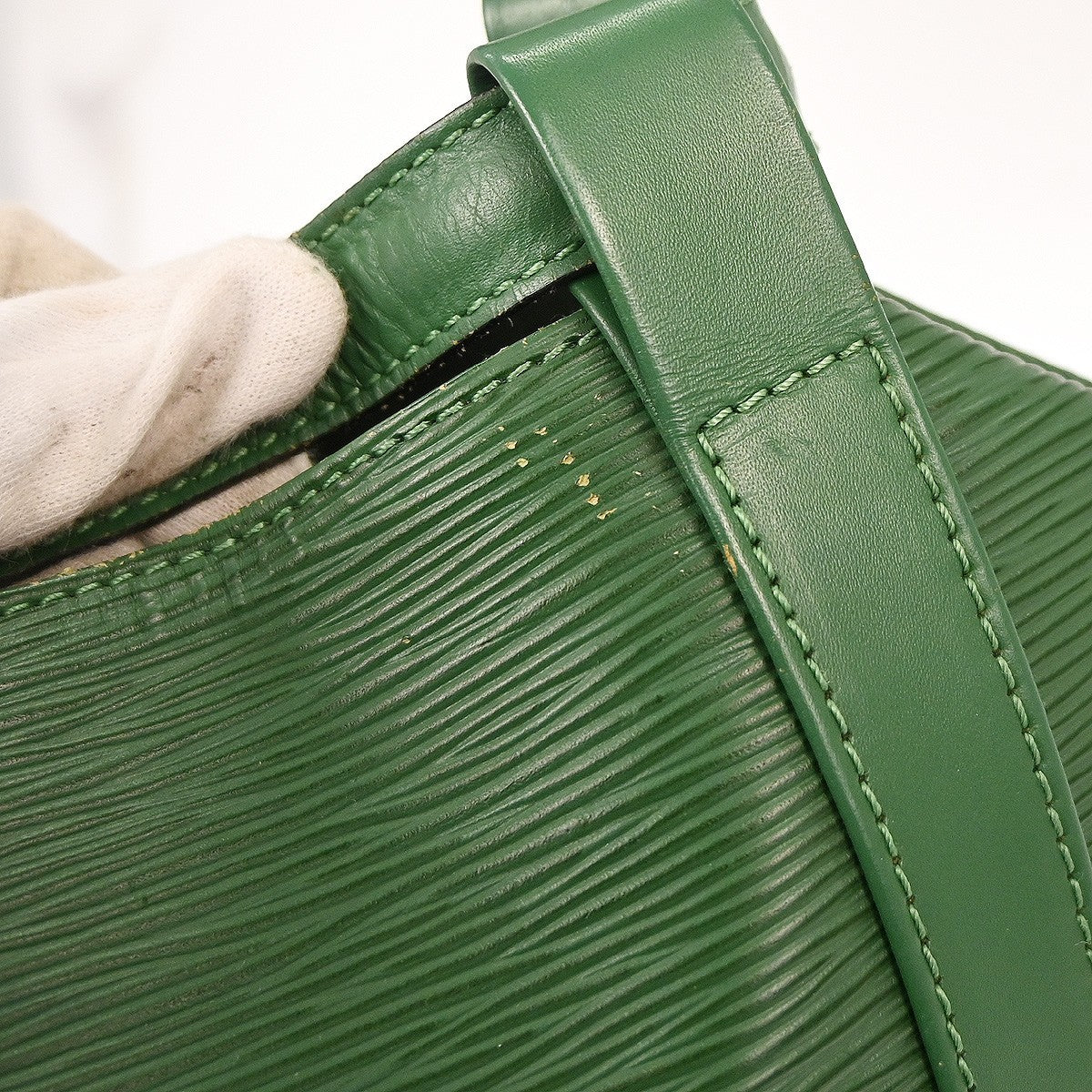 Louis Vuitton Randonnee Backpack Epi Leather, GREEN, LEATHER, Shoulder bag