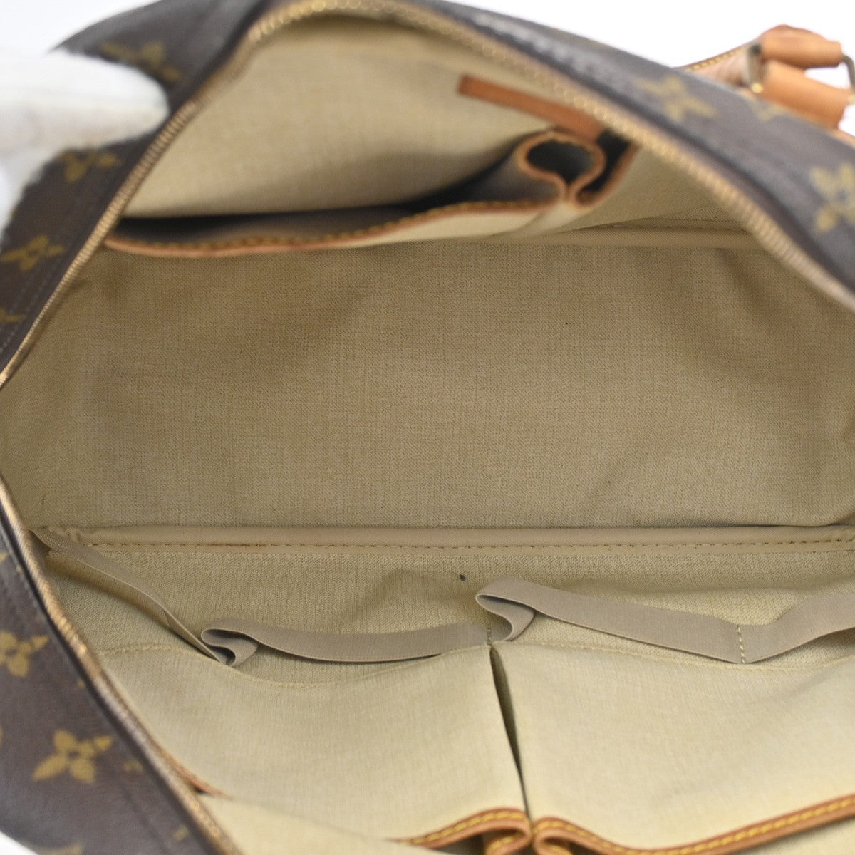 Louis Vuitton Deauville Handbag Monogram Canvas, BROWN, CANVAS, Handbag