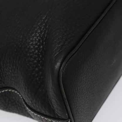 Burberry Handle Tote Leather, BLACK, LEATHER, Tote bag