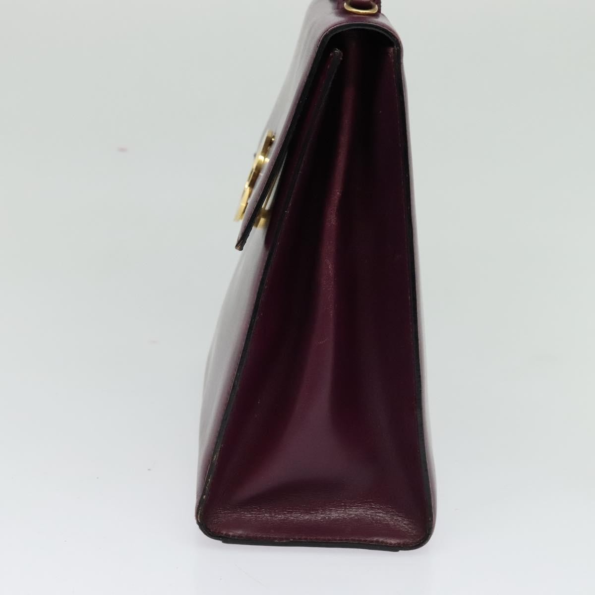 Celine Circle Logo Handbag Leather, PURPLE, LEATHER, Handbag