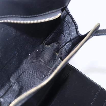 Celine Vintage Macadam Shoulder Bag Canvas, BLACK, CANVAS, Shoulder bag