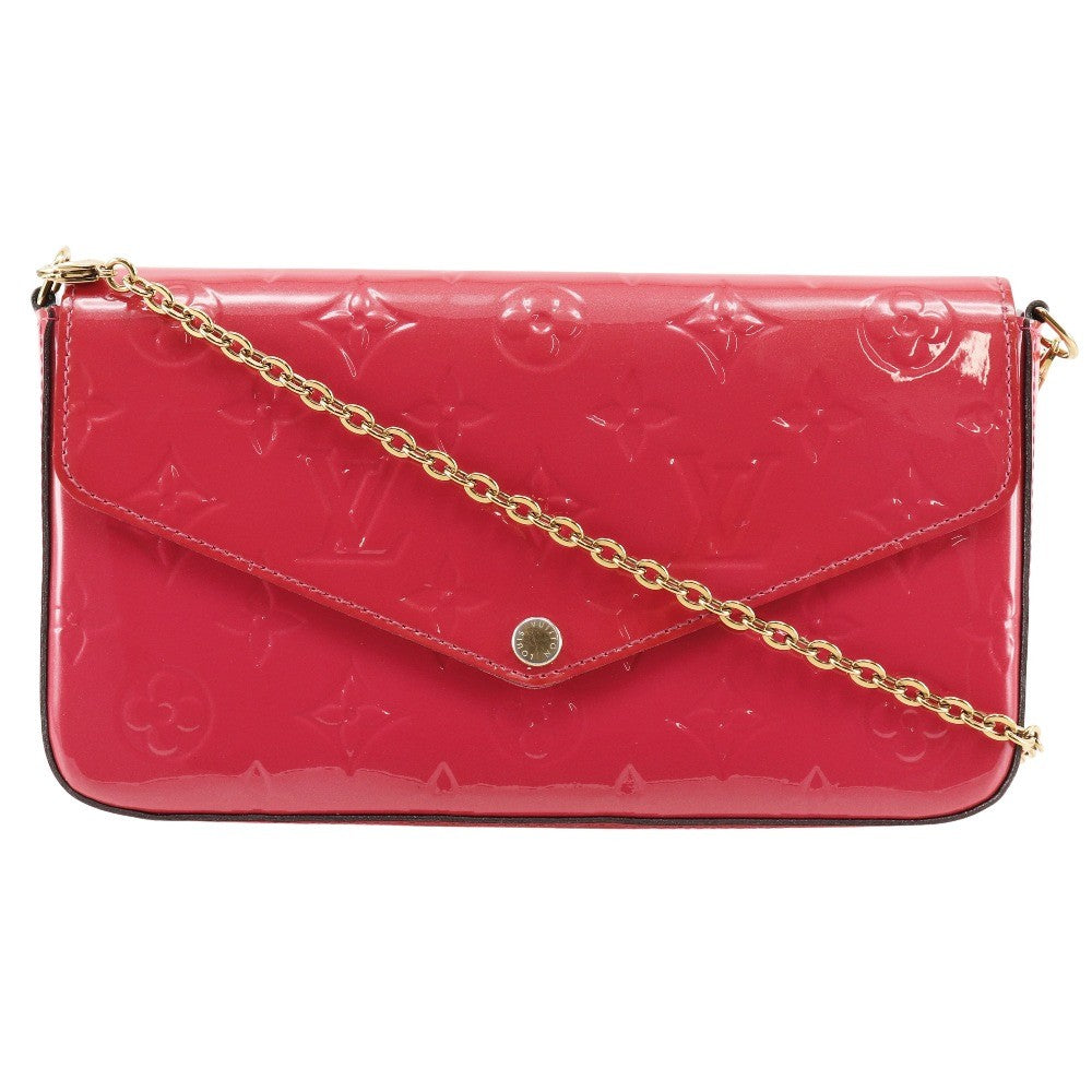 Louis Vuitton Felicie Pochette Monogram Vernis, PINK, PATENT_LEATHER, Shoulder bag