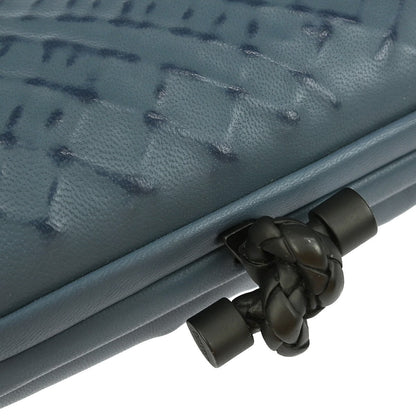Bottega Veneta Box Knot Clutch Intrecciato Nappa, BLUE, LEATHER, Clutche & pouche