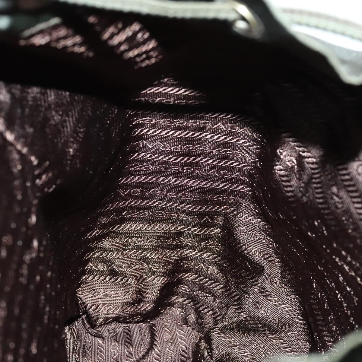 Prada Front Pocket Buckle Backpack Nylon, Khaki, Nylon, Backpack