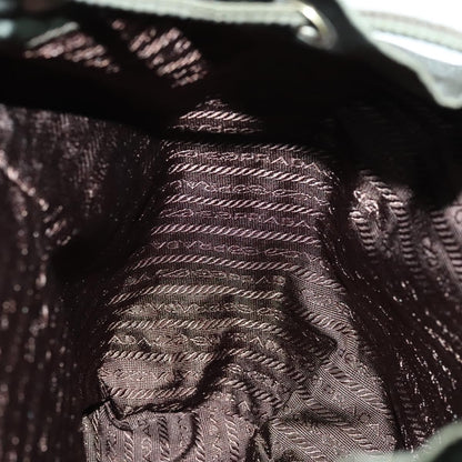 Prada Front Pocket Buckle Backpack Nylon, Khaki, Nylon, Backpack