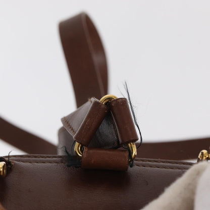 Gucci Vintage Bamboo Backpack Leather, BROWN, LEATHER, Backpack