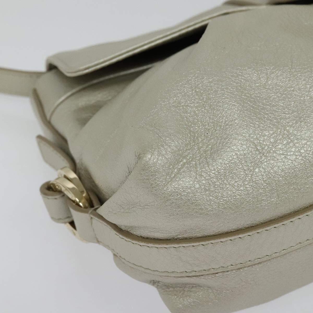 Bvlgari Chandra Flap Shoulder Bag Leather, SILVER, LEATHER, Shoulder bag