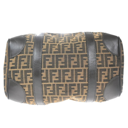 Fendi Convertible Boston Bag Zucca Canvas, BROWN, CANVAS, Travel bag