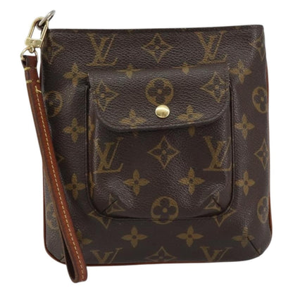 Louis Vuitton Partition Wristlet Clutch Monogram Canvas, BROWN, CANVAS, Clutche & pouche