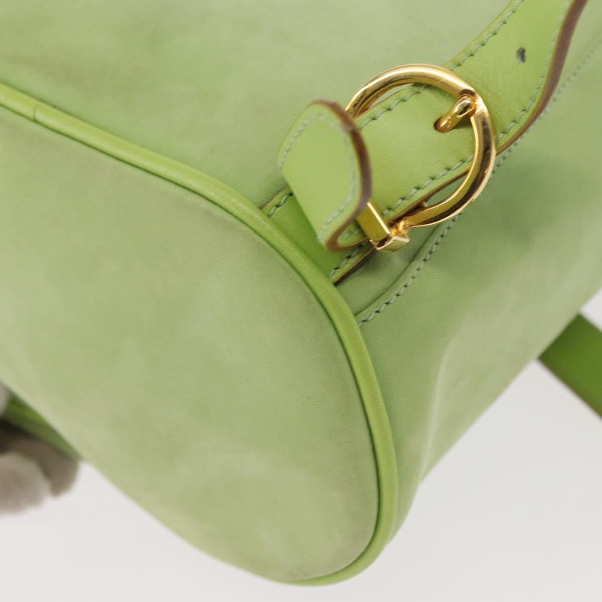 Salvatore Ferragamo Gancini Backpack Suede, GREEN, SUEDE, Backpack