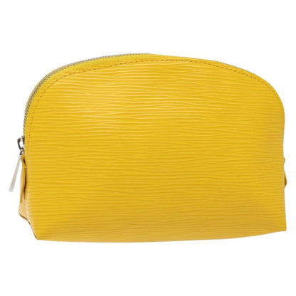 Louis Vuitton Cosmetic Pouch Epi Leather, YELLOW, LEATHER, Toiletry Case