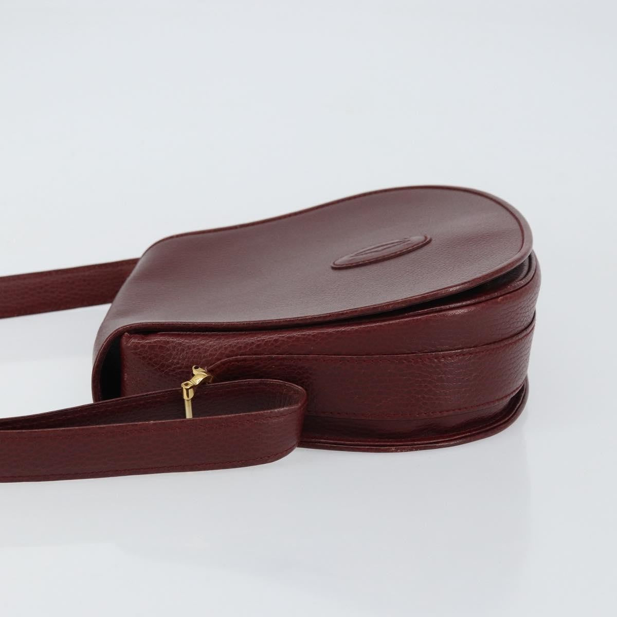 cartier Must de Cartier Shoulder Bag Leather, BURGUNDY, LEATHER, Shoulder bag