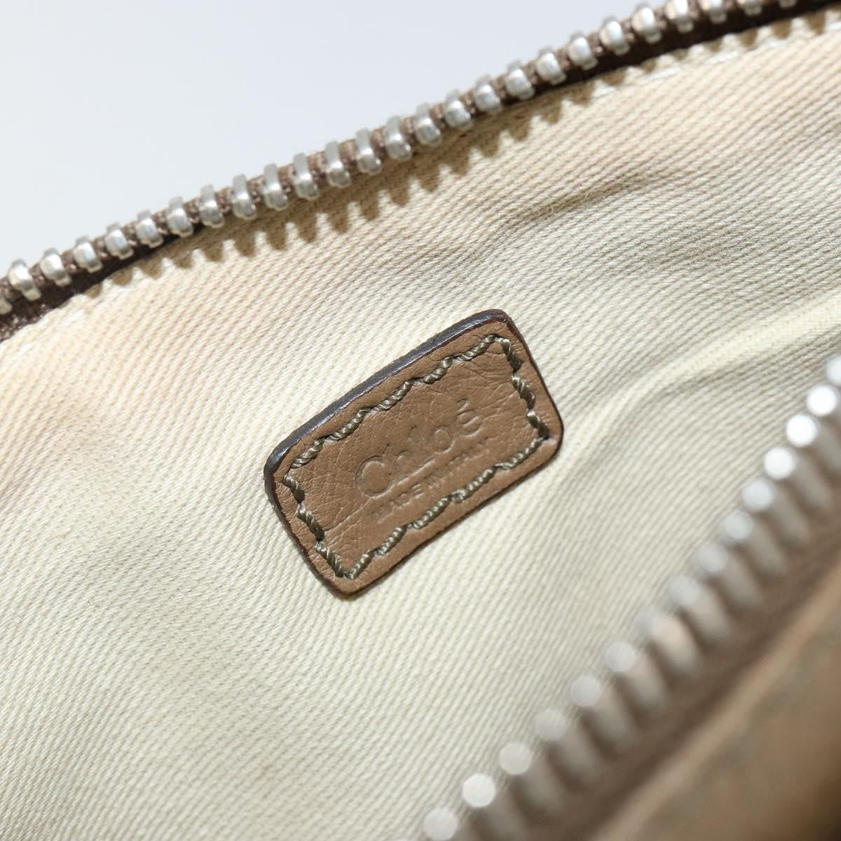 Chloe Paddington Pouch Leather, BEIGE, LEATHER, Clutche & pouche