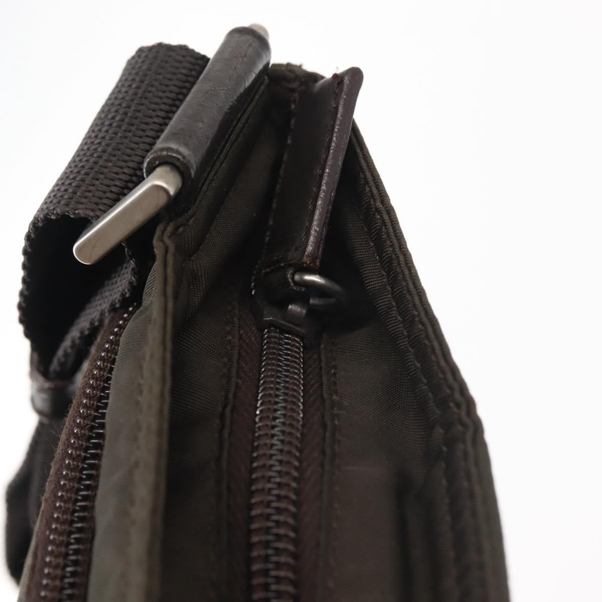 Prada Front Pocket Messenger Bag Tessuto, Khaki, Nylon, Shoulder Bag