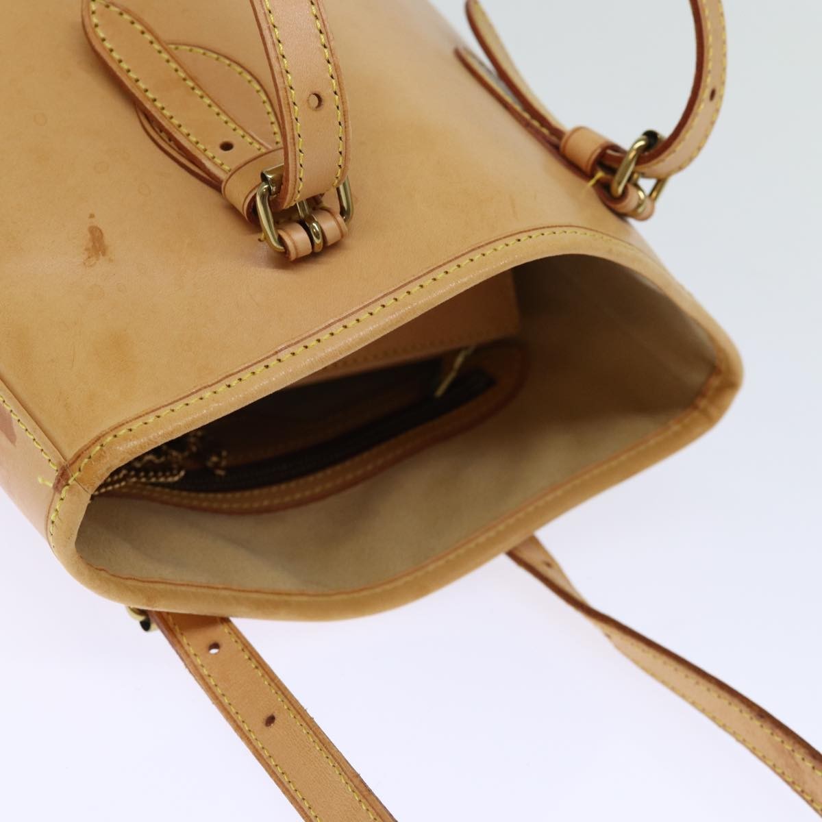 Louis Vuitton Marais Bucket Bag Nomade Leather, BEIGE, LEATHER, Handbag