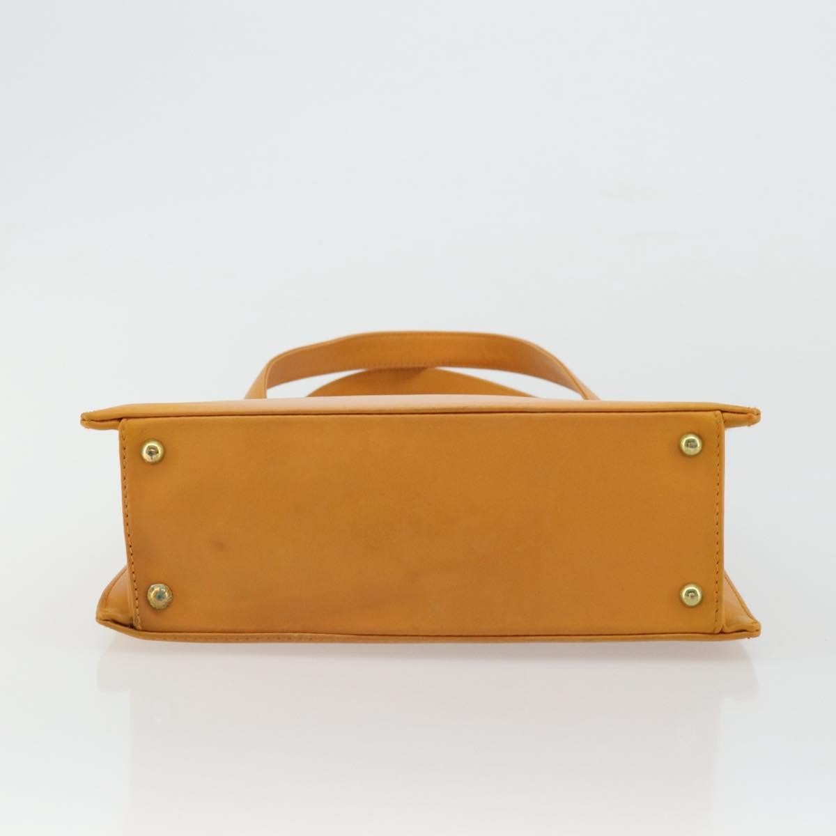 Chanel Vintage Logo Tote Leather, Camel, Leather, Tote Bag