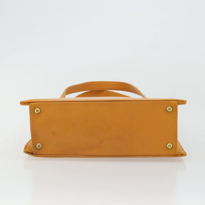 Chanel Vintage Logo Tote Leather, Camel, Leather, Tote Bag