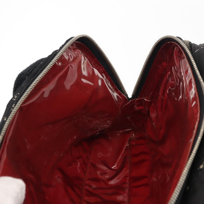 Chanel Travel Line Boston Bag Printed Nylon, BLACK, NYLON, Travel bag