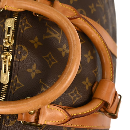 Louis Vuitton Keepall Bandouliere Bag Monogram Canvas, BROWN, CANVAS, Travel bag