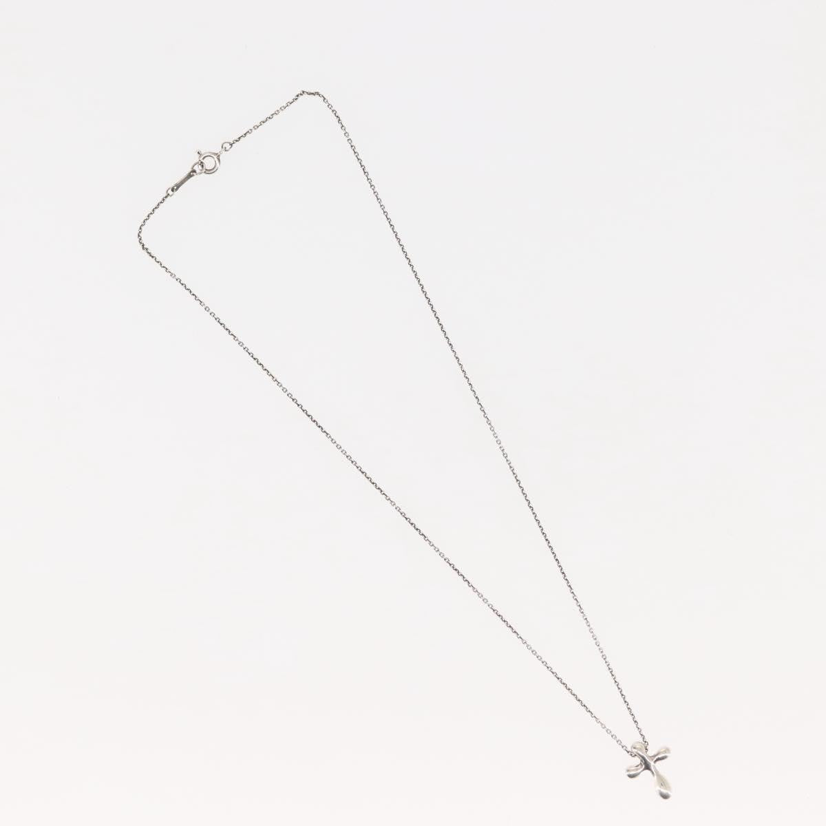 Tiffany & Co. Elsa Peretti Cross Pendant Necklace Sterling Silver, SILVER, SILVER, Necklace