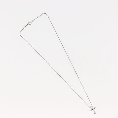 Tiffany & Co. Elsa Peretti Cross Pendant Necklace Sterling Silver, SILVER, SILVER, Necklace