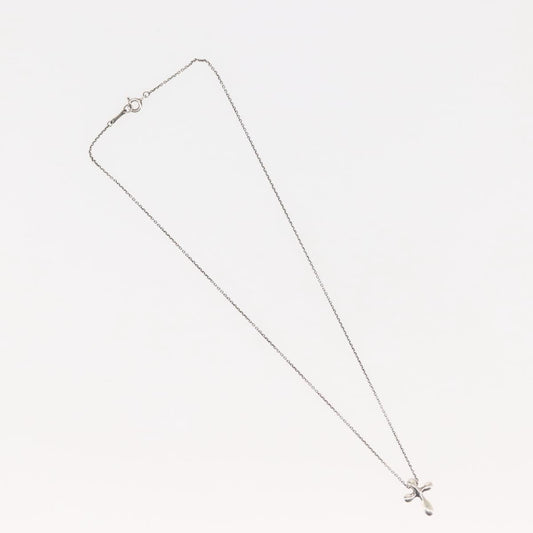 Tiffany & Co. Elsa Peretti Cross Pendant Necklace Sterling Silver, SILVER, SILVER, Necklace