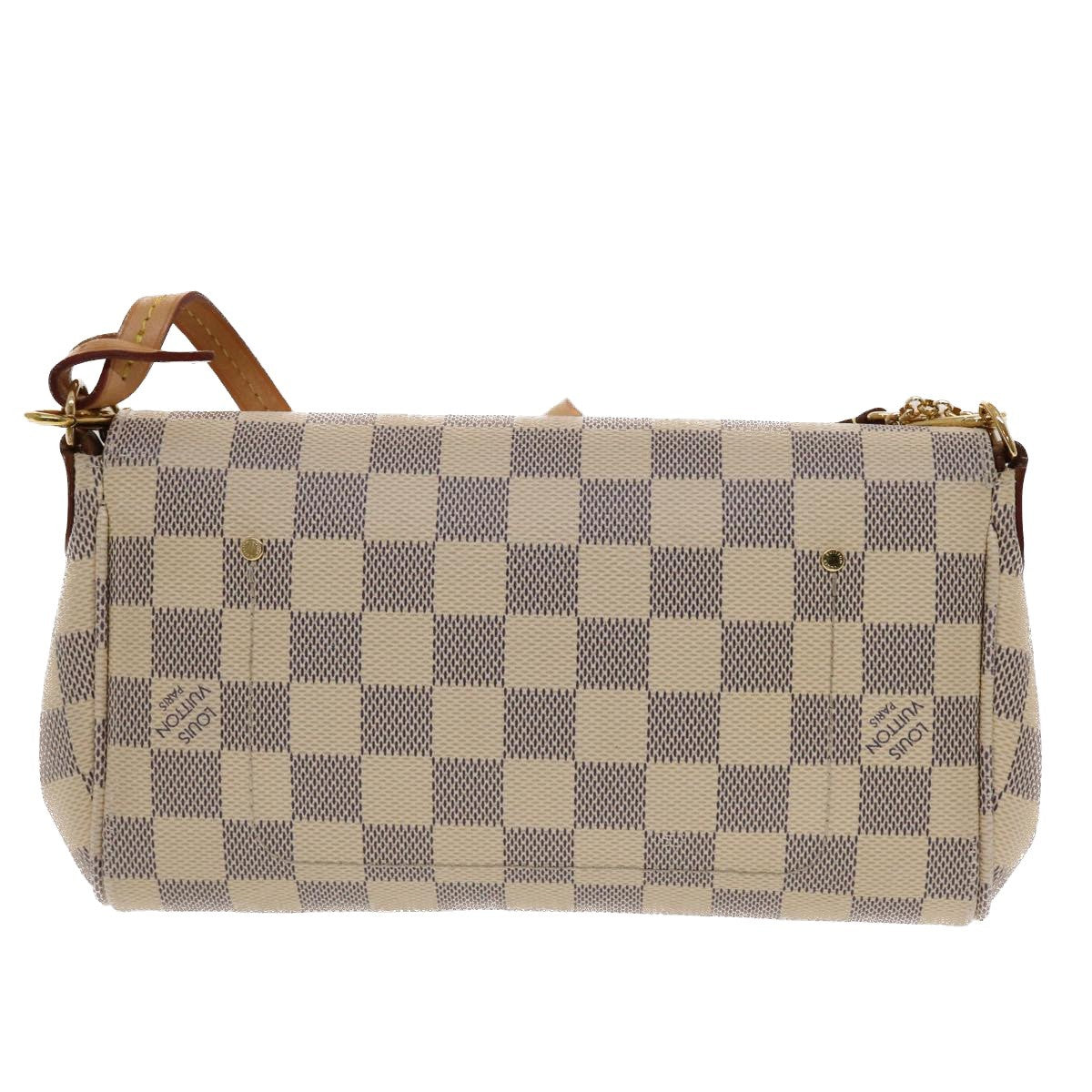 Louis Vuitton Favorite Handbag Damier, White, Canvas, Clutch