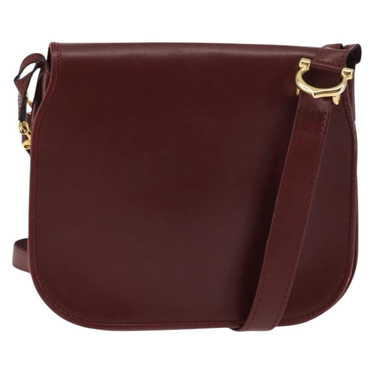cartier Must de Cartier Shoulder Bag Leather, BURGUNDY, LEATHER, Shoulder bag