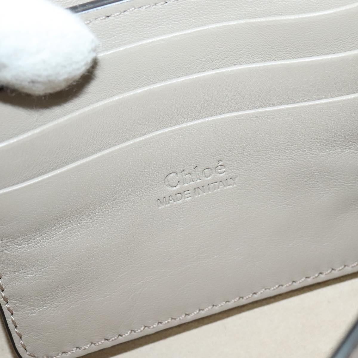 Chloe Faye Shoulder Bag Leather and Suede, Beige, Leather, Shoulder Bag