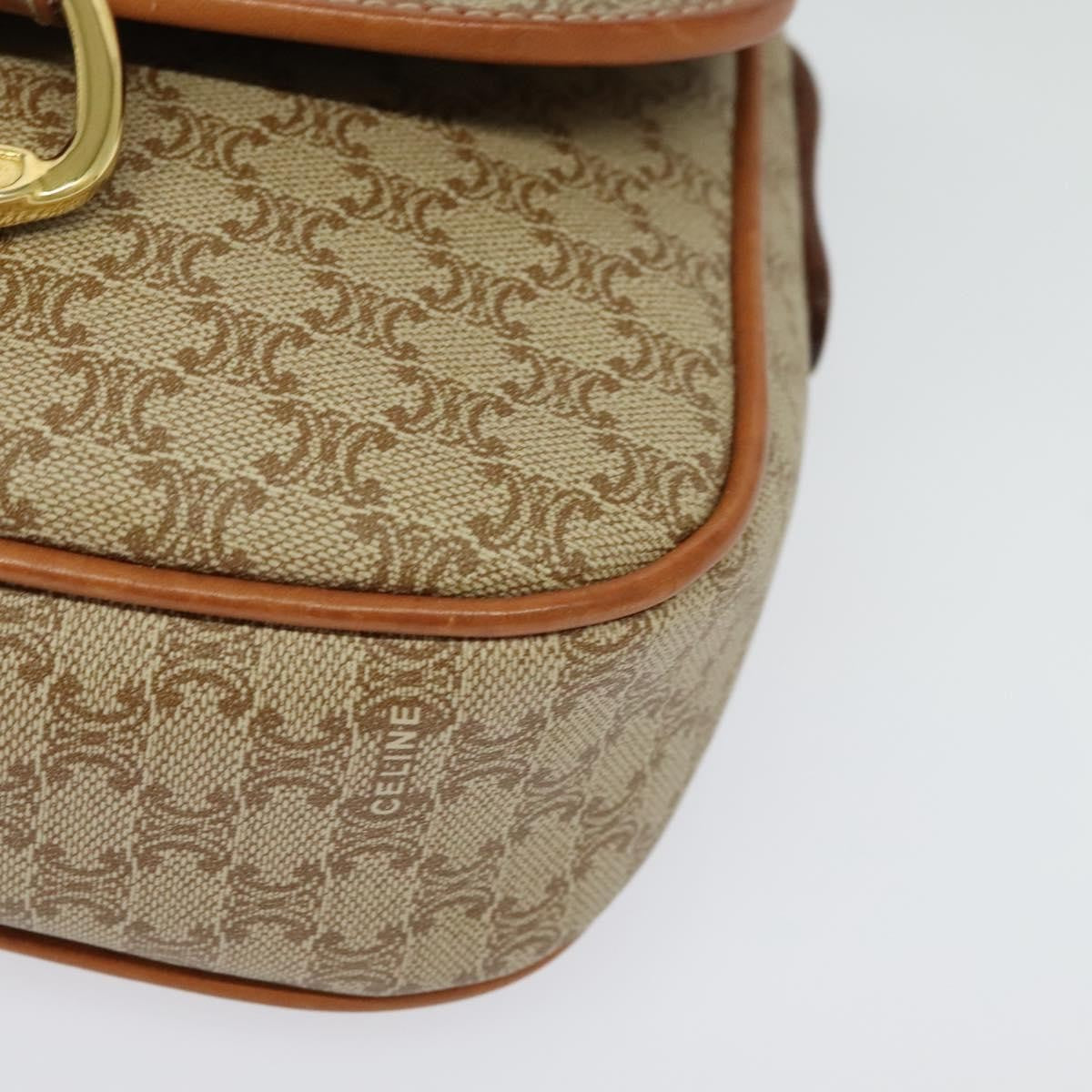Celine Vintage Macadam Shoulder Bag Canvas, BEIGE, CANVAS, Shoulder bag