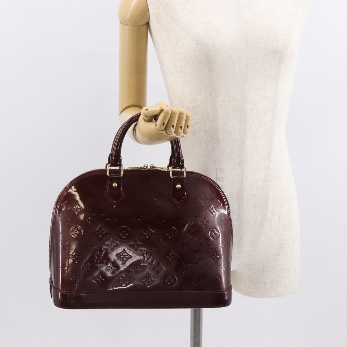 Louis Vuitton Alma Handbag Patent Leather, Red, Patent Leather, Handbag