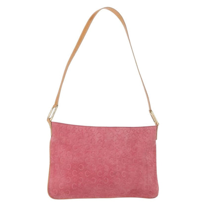 Celine C Macadam Shoulder bag Suede, PINK, SUEDE, Shoulder bag